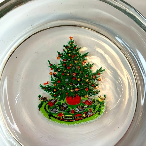 Bundle 1 Pasabahce Christmas Tree Clear Glass Flower Vase + 2 Round Coasters - Picture 7 of 9